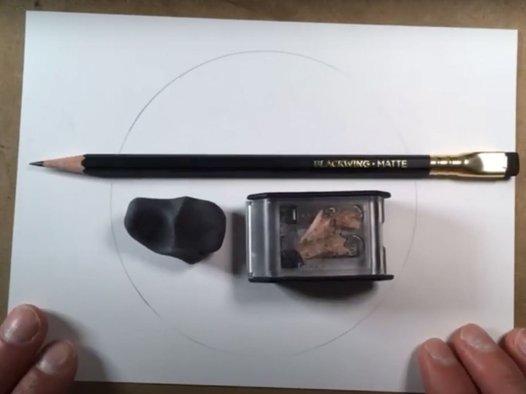 how to draw an easy mountain scene - step 1